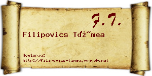 Filipovics Tímea névjegykártya